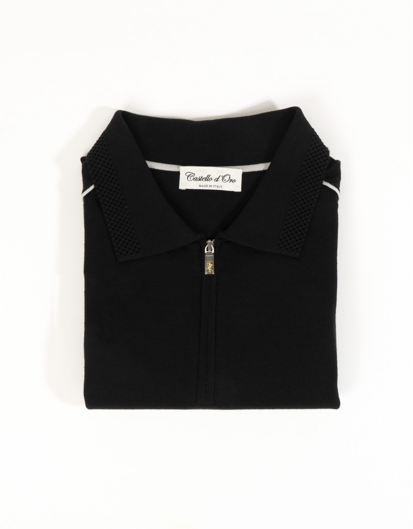 Castello d'Oro Black Polo T-shirt  image
